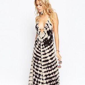 Tie die beach maxi dress